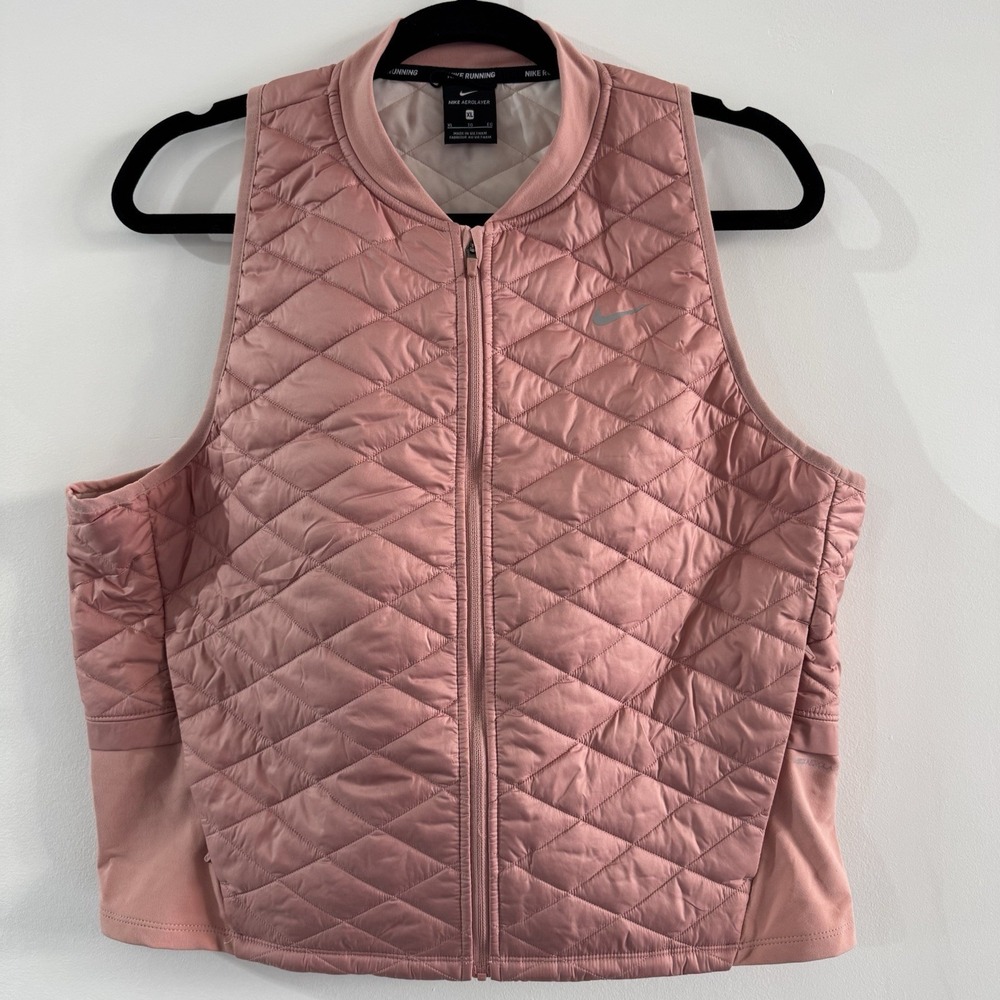 Nike Women's‎ Aerolayer Rust Pink Packable Repel Running Vest-CJ5562-685 Sz XL